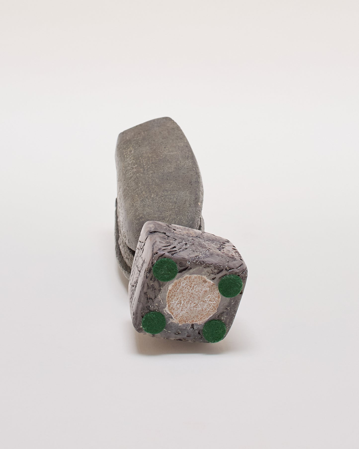 Base of Peter Hayes ceramic sculpture with artist signature.