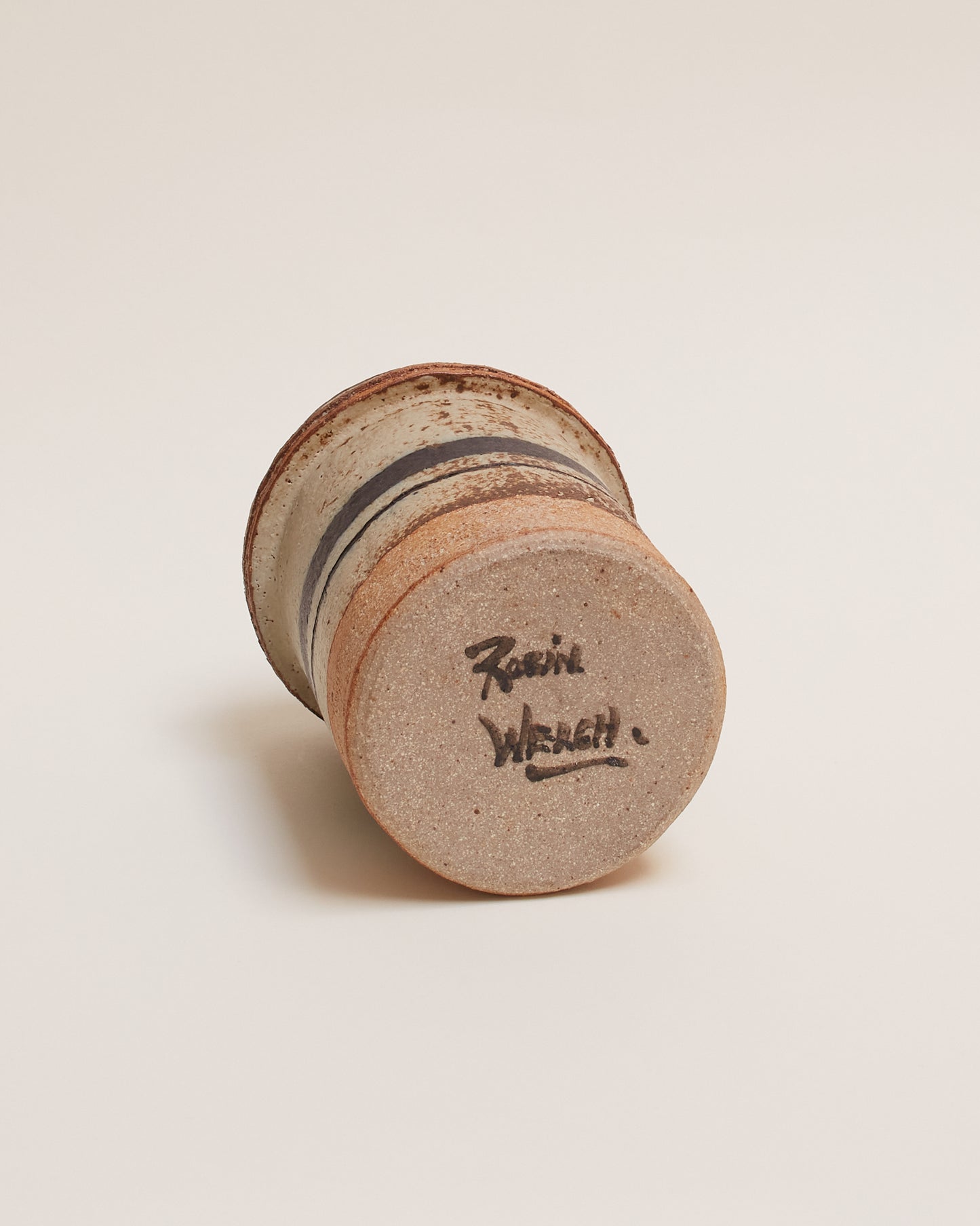 Robin Welch ceramic pot, artist signature. Category — Ceramic Pots & Studio Pottery