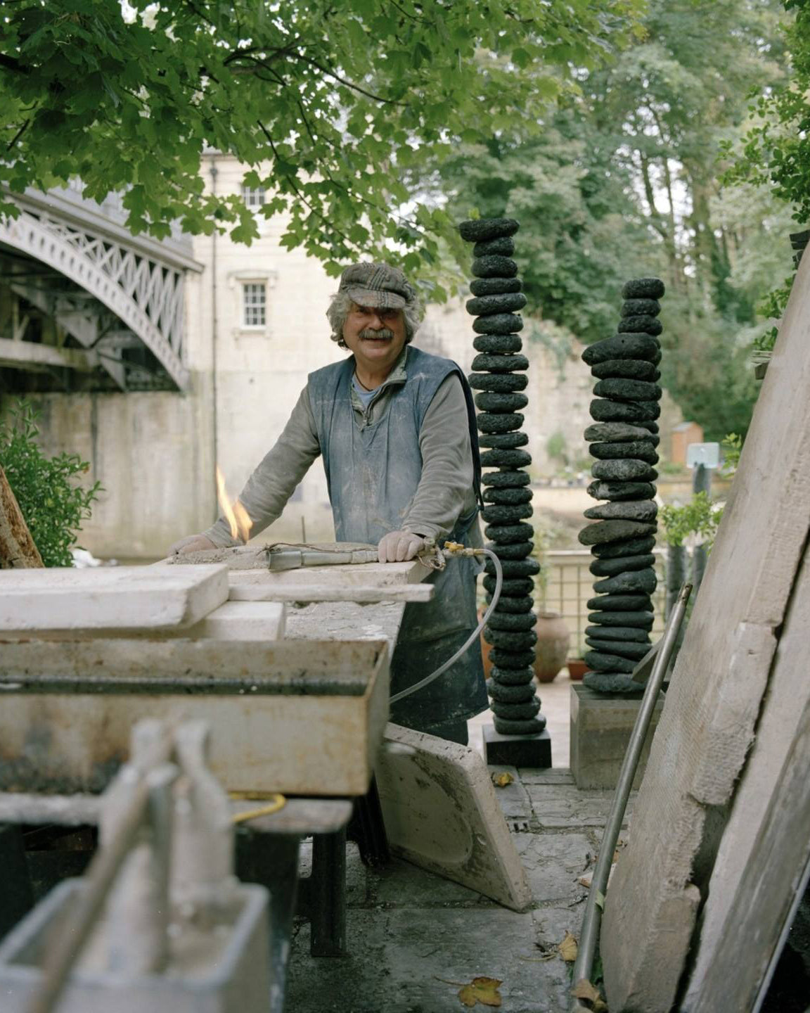 Peter Hayes ceramic vase, artist portrait. Category — Ceramic Vases & Studio Pottery