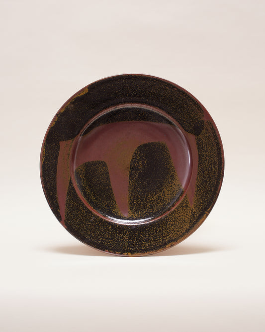 Ray Finch Tenmoku Glaze Plate