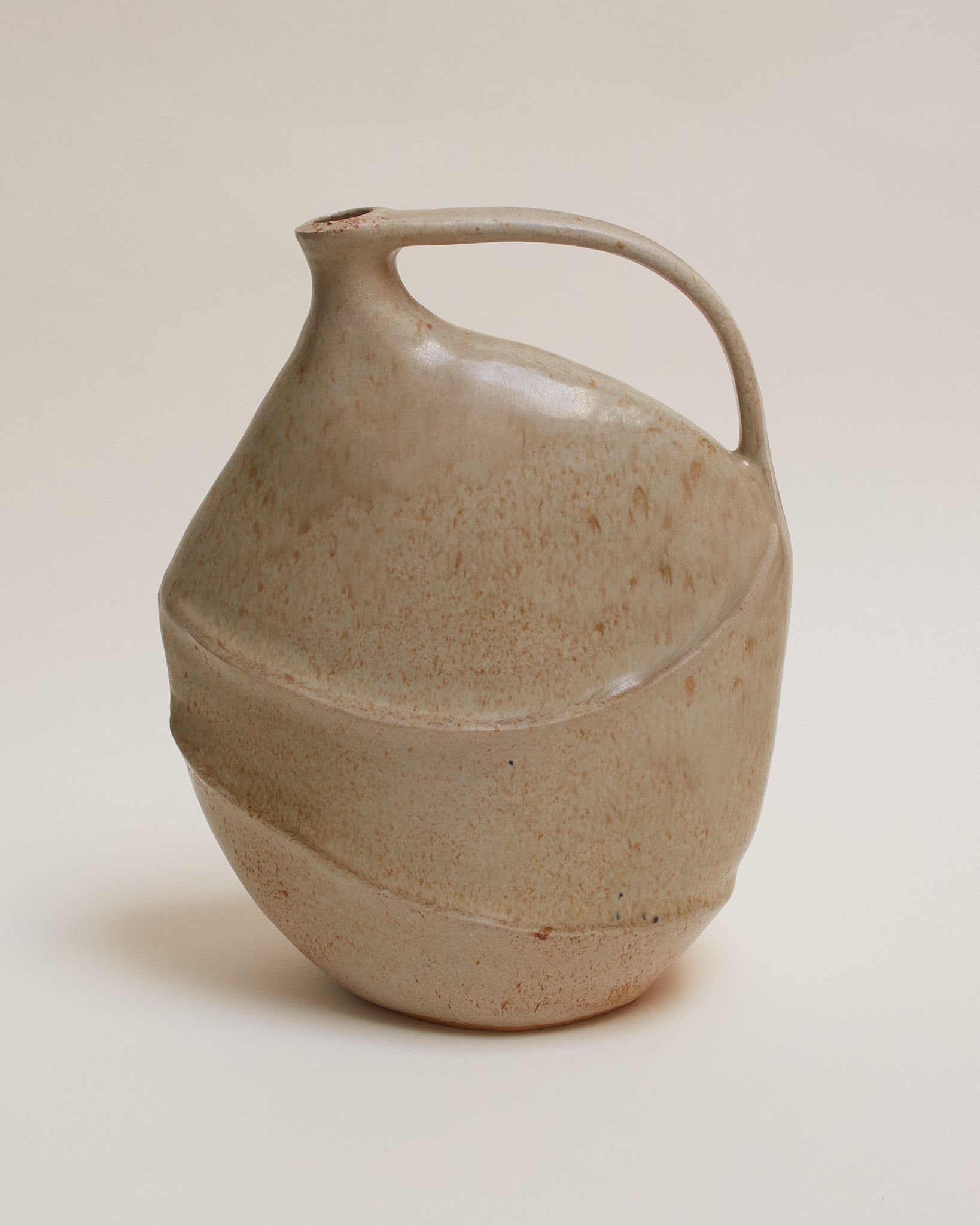 Hand-built jug vase, front view 2. Category — Studio Pottery & Ceramic Vases