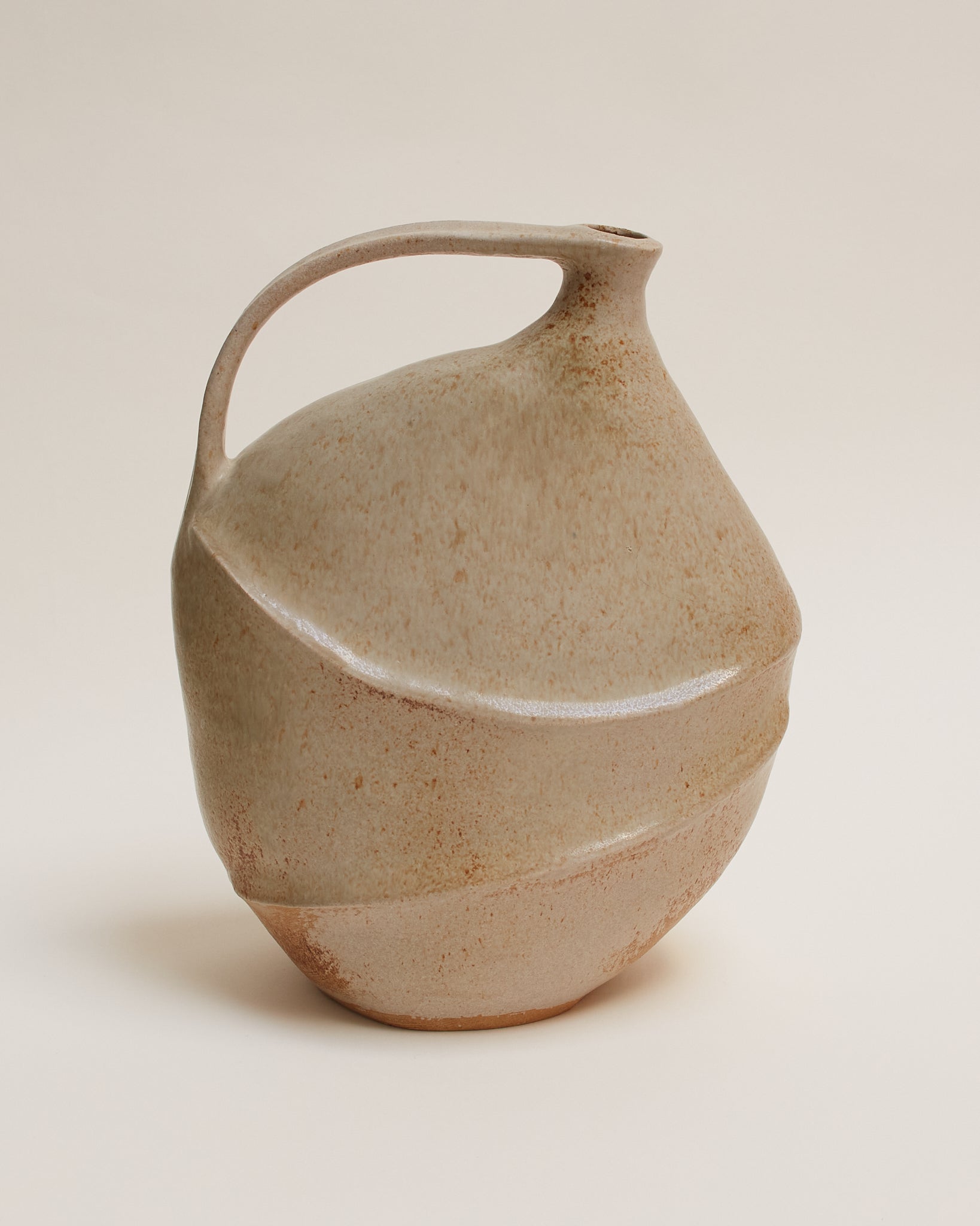 Hand-built jug vase, back view. Category — Studio Pottery & Ceramic Vases