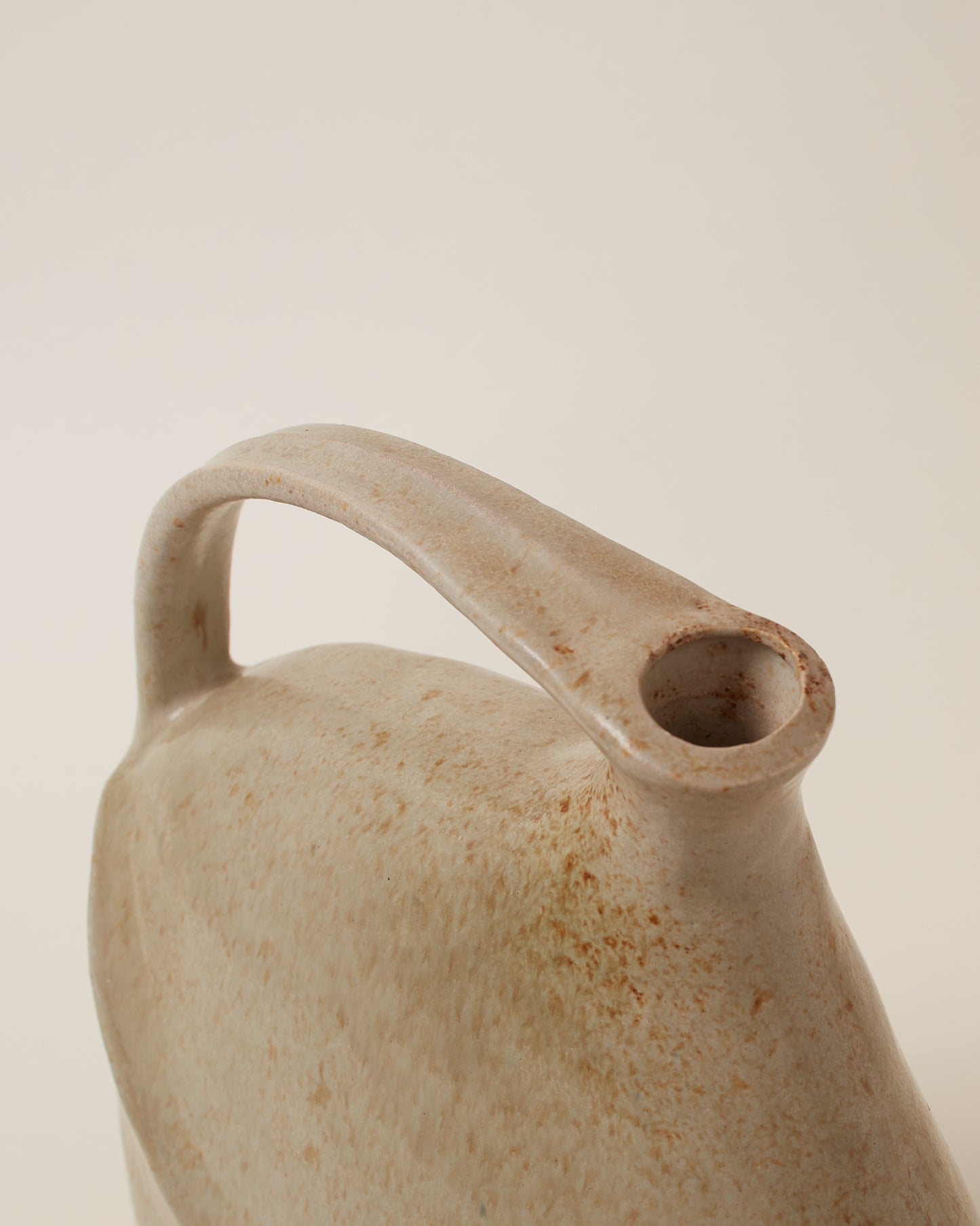 Hand-built jug vase, detail shot 2. Category — Studio Pottery & Ceramic Vases