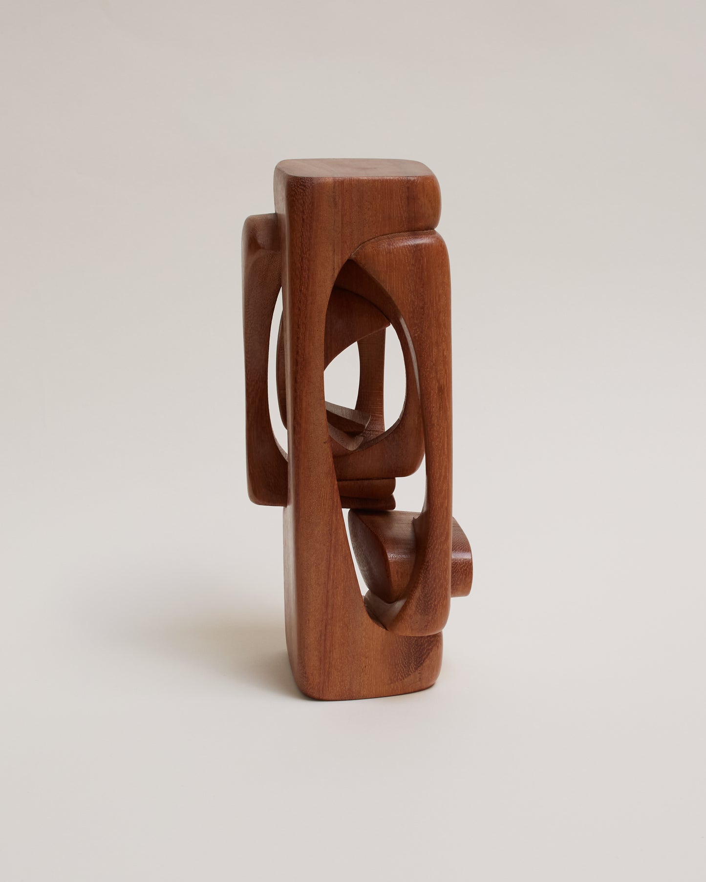 Brian Willsher wooden sculpture, side view. Category — Abstract Sculpture