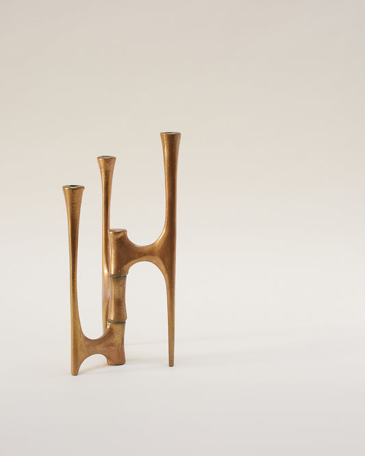 Michael Harjes Bronze Candle Holder